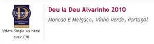 Deu la Deu Alvarinho победитель в категории лучшее белое односортовое вино