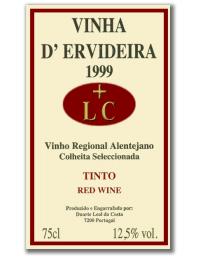 Старая этикетка Vinha d'Ervideira 1999 